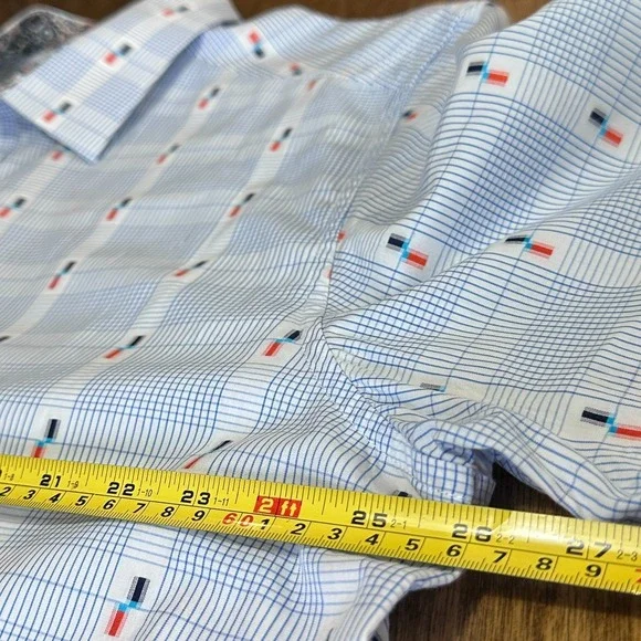 Robert Graham Multi-Color Striped Button Front Shirt Mens Sz 3XL Whimsy Artsy - Picture 11 of 12